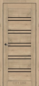 Дуб Монако/Чорне скло